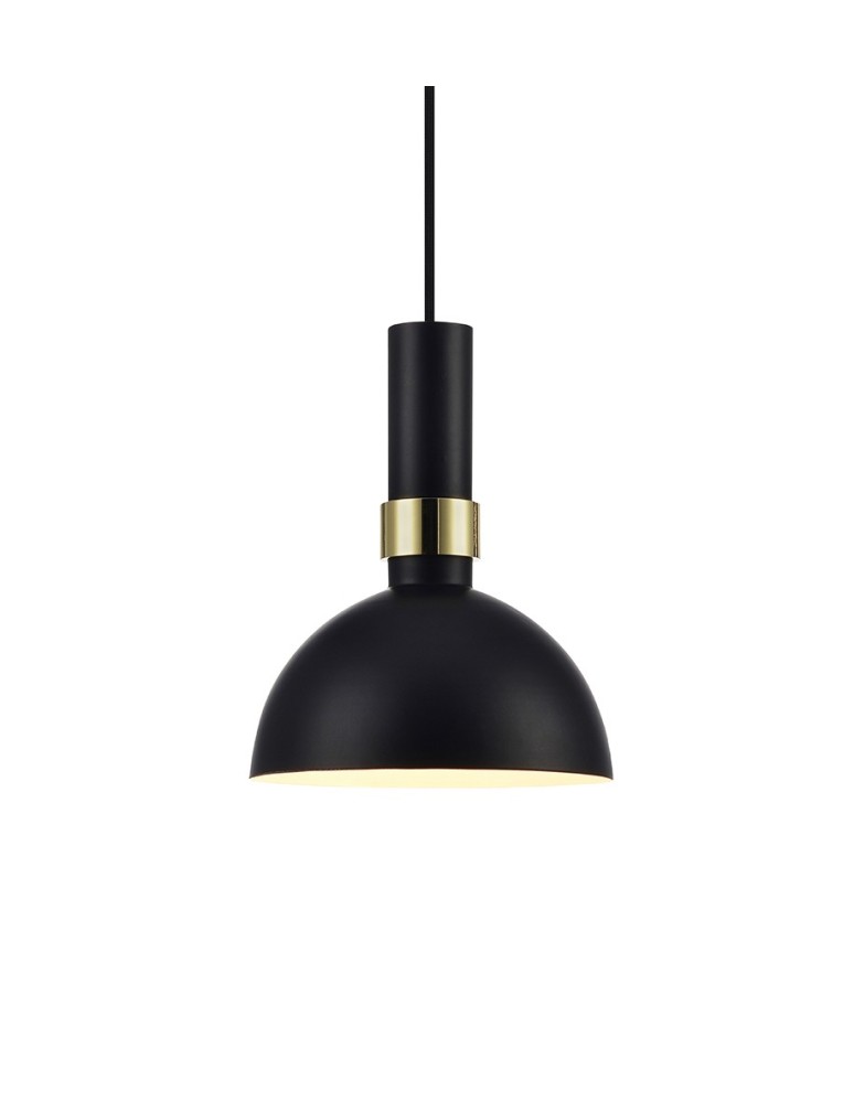 Pendant lamps - Markslojd LARRY Pendant 1L Black/Gold Brushed 106974 - product kolory-swiatla.pl 1