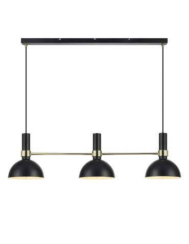 Markslojd LARRY Pendant 3L Black/Gold Brushed 106971