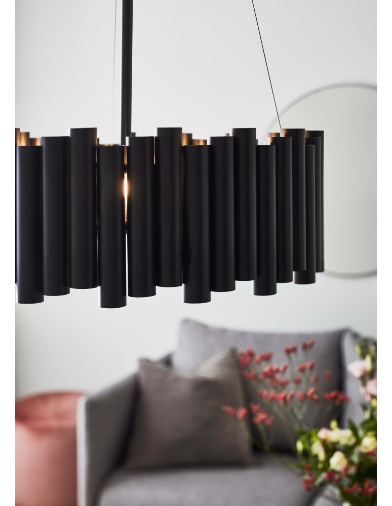 Pendant lamps - Markslojd LEVEL Pendant 3L Black 107925 - product kolory-swiatla.pl 3