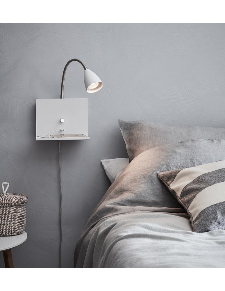 Scandinavian style wall lamps - Markslojd LOGI Wall lamp 1L White 107140 - product kolory-swiatla.pl 3