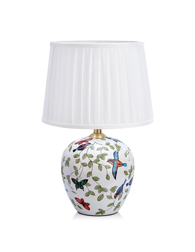 Classic table lamps - Markslojd MANSION Table 1L Large Pattern/White 107040 - product kolory-swiatla.pl 1