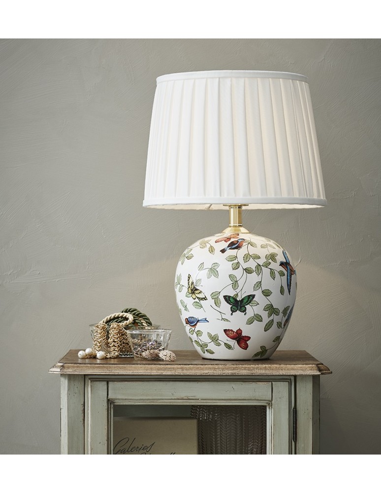 Classic table lamps - Markslojd MANSION Table 1L Large Pattern/White 107040 - product kolory-swiatla.pl 2