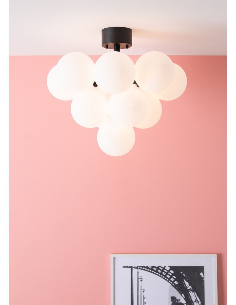 Scandinavian style ceiling lamps - Markslojd MERLOT Plafond 13L Black/White 107913 - product kolory-swiatla.pl 2