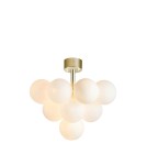 Scandinavian style ceiling lamps - Markslojd MERLOT Plafond 13L Gold/White 107912 - product 1