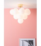 Scandinavian style ceiling lamps - Markslojd MERLOT Plafond 13L Gold/White 107912 - product 2