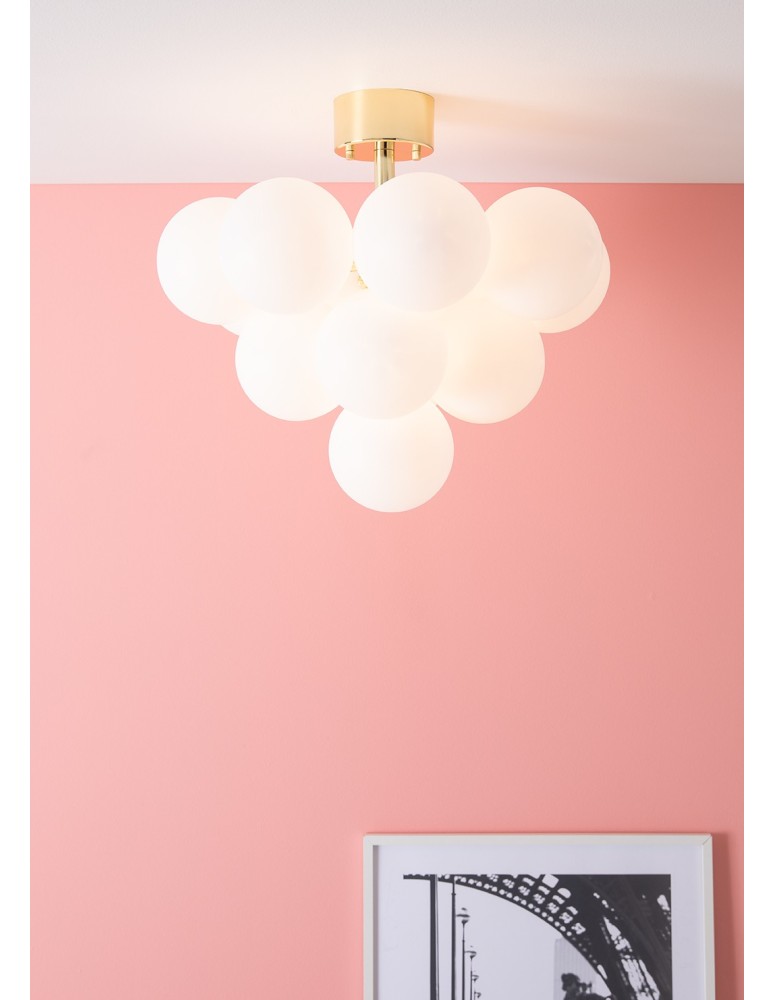 Scandinavian style ceiling lamps - Markslojd MERLOT Plafond 13L Gold/White 107912 - product kolory-swiatla.pl 2