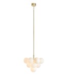 Pendant lamps spheres - Markslojd MERLOT Pendant 13L Gold/White 107903 - product 1