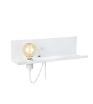 Scandinavian style wall lamps - Markslojd MULTI Wall lamp/USB shelf 1L White 106969 - product 1