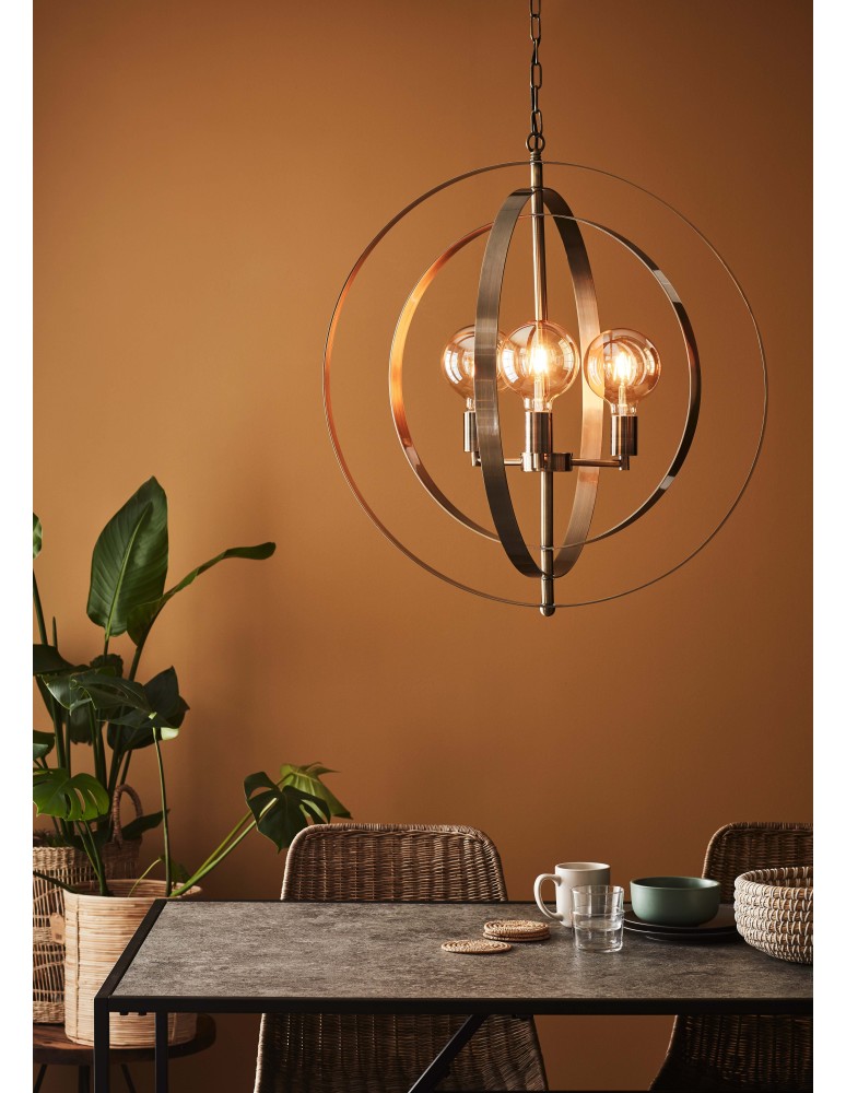 Pendant lamps - Markslojd ORBIT Pendant 3L Antique 107941 - product kolory-swiatla.pl 2