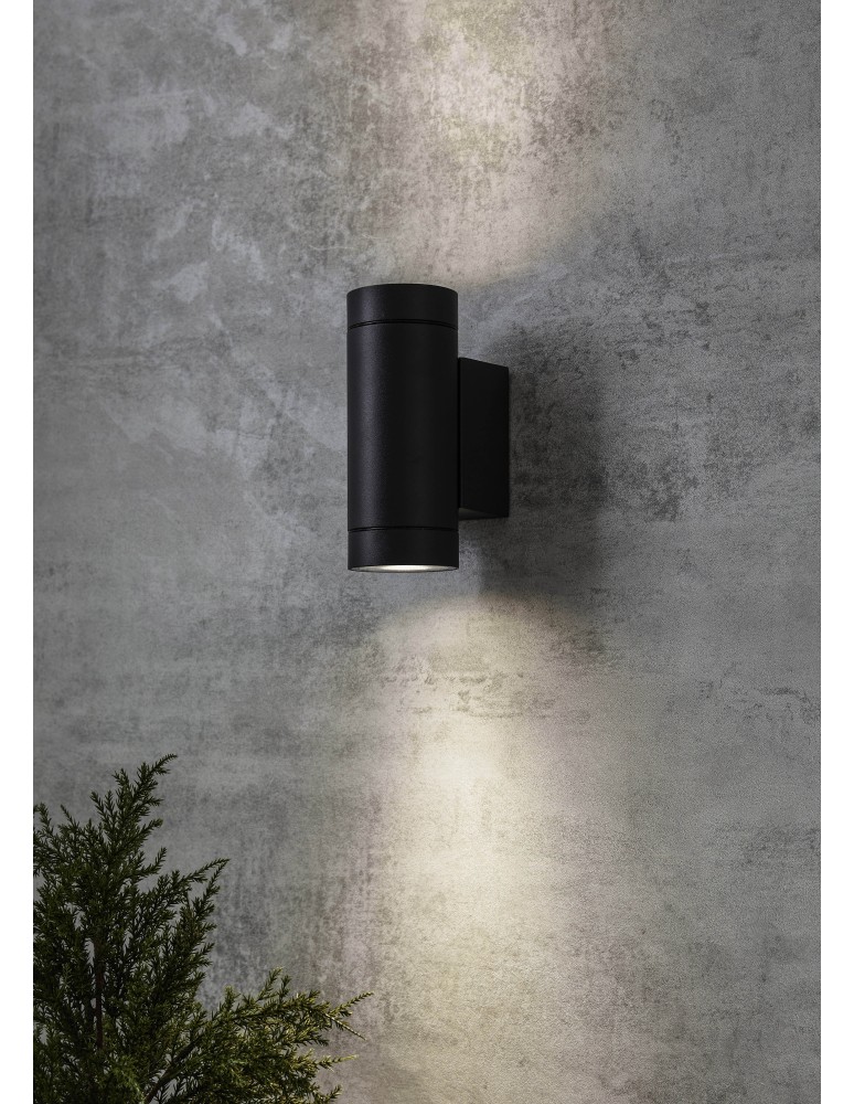 Outdoor wall lamps - Markslojd PIPE Wall lamp 2L Black IP44 107916 - product kolory-swiatla.pl 2