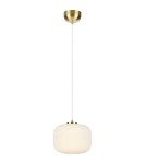 Pendant lamps - Markslojd SOBER Pendant 1L Brushed Gold/White 107918 - product 1