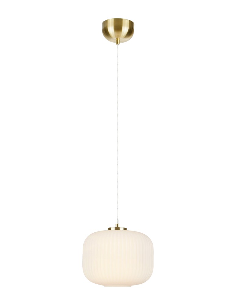 Pendant lamps - Markslojd SOBER Pendant 1L Brushed Gold/White 107918 - product kolory-swiatla.pl 1