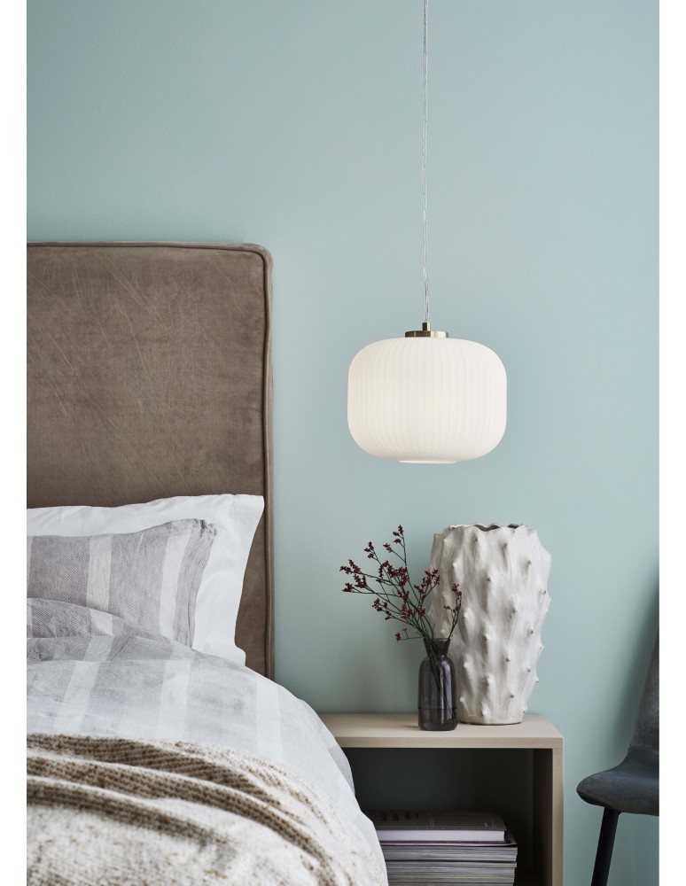 Pendant lamps - Markslojd SOBER Pendant 1L Brushed Gold/White 107918 - product kolory-swiatla.pl 2