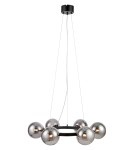 Pendant lamps spheres - Markslojd CIRCLE Pendant 6L Black/Smoky 108051 - product 1