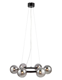 Markslojd CIRCLE Pendant 6L Black/Smoky 108051