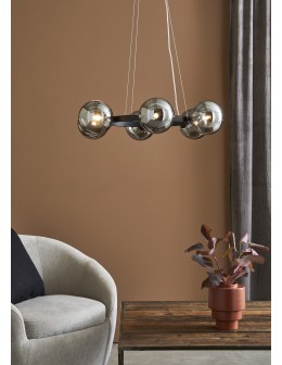 Markslojd CIRCLE Pendant 6L Black/Smoky 108051 - product 2
