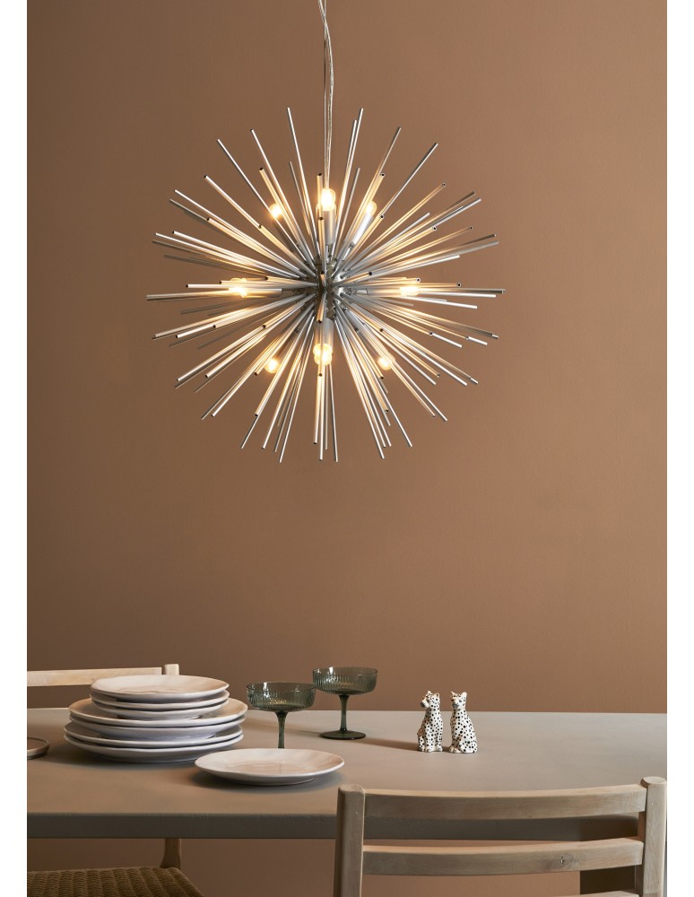 Pendant lamps - Markslojd SOLEIL Pendant 9L Silver 108049 - product kolory-swiatla.pl 2