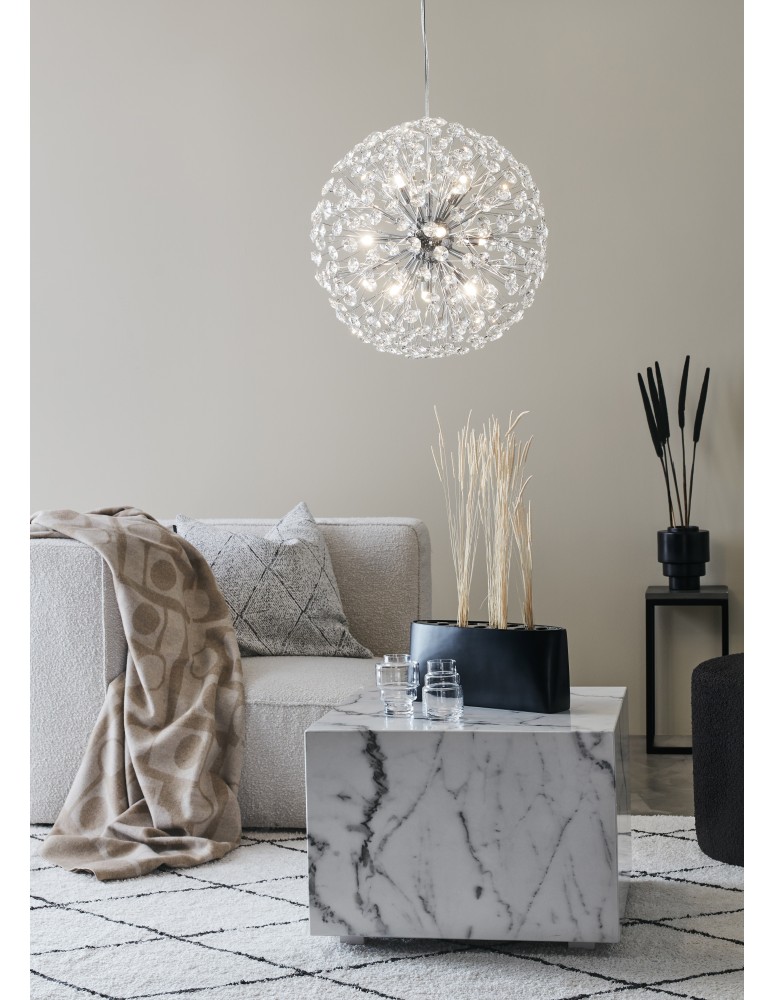 Pendant lamps - Markslojd BOLID Pendant 9L Chrome/Transparent 108101 - product kolory-swiatla.pl 2