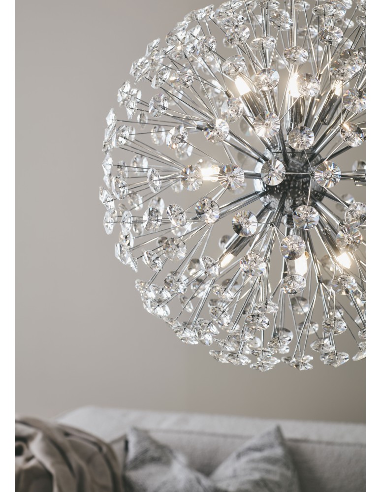 Pendant lamps - Markslojd BOLID Pendant 9L Chrome/Transparent 108101 - product kolory-swiatla.pl 3