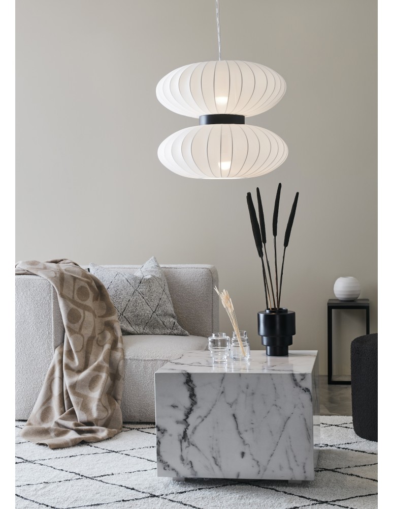 Pendant lamps - Markslojd DABURU Pendant 2L White 108113 - product kolory-swiatla.pl 2