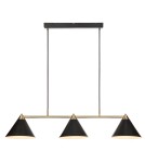 Triple pendant lamps - Markslojd KLINT Pendant 3L Black/Antique 108074 - product 1