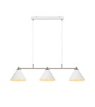 Triple pendant lamps - Markslojd KLINT Pendant 3L White/Steel 108075 - product 1