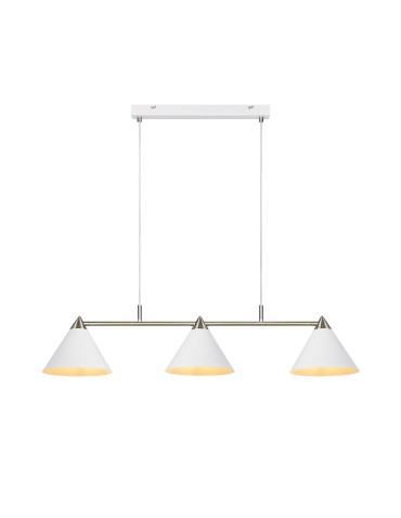 Markslojd KLINT Pendant 3L White/Steel 108075