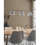 Triple pendant lamps - Markslojd KLINT Pendant 3L White/Steel 108075 - product 2