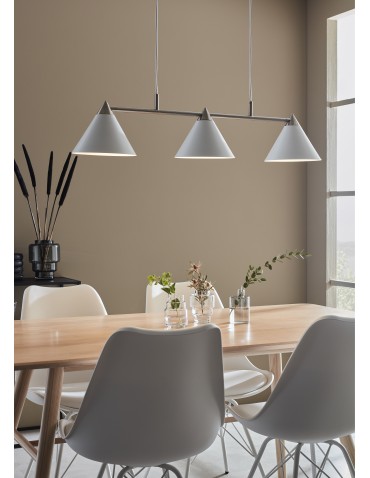 Markslojd KLINT Pendant 3L White/Steel 108075 - product 2