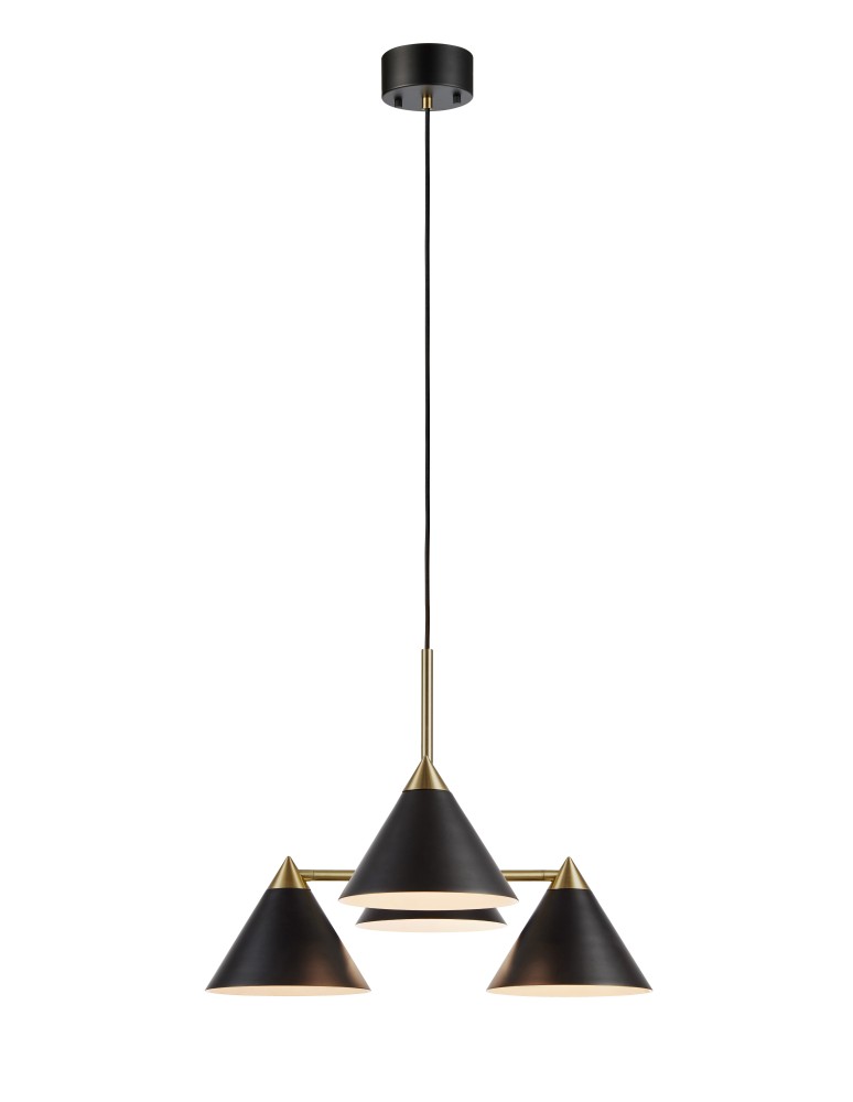 Pendant lamps - Markslojd KLINT Pendant 4L Black/Antique 108076 - product kolory-swiatla.pl 1