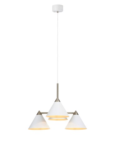 Markslojd KLINT Pendant 4L White/Steel 108077