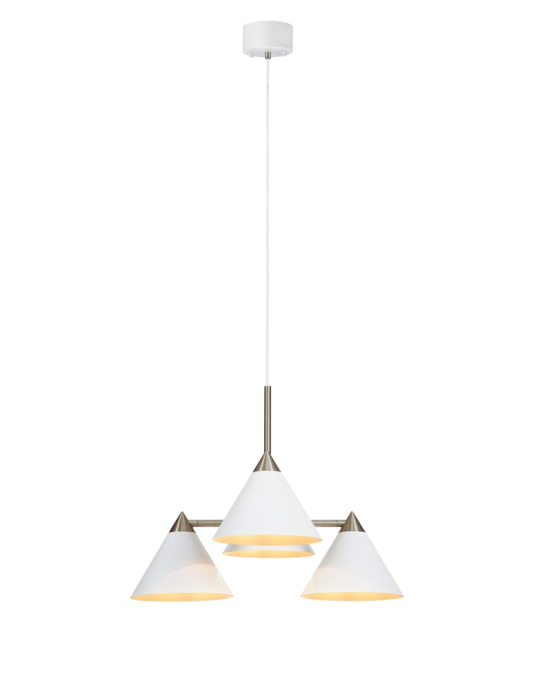 Pendant lamps - Markslojd KLINT Pendant 4L White/Steel 108077 - product kolory-swiatla.pl 1