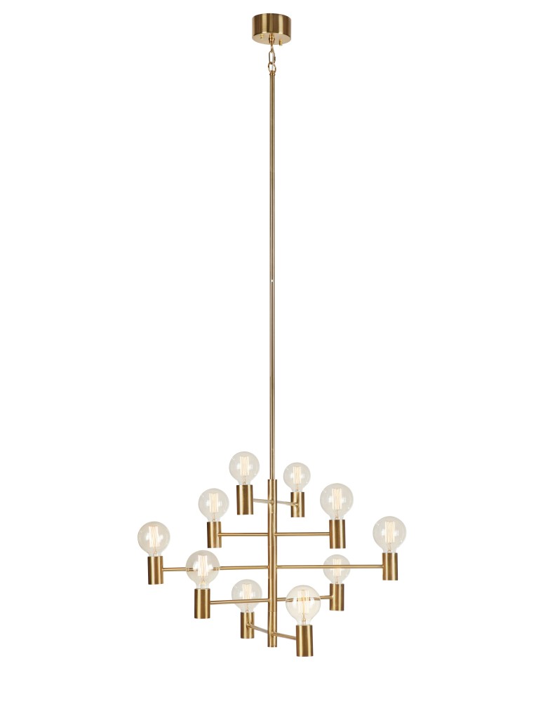 Scandinavian style chandeliers - Markslojd PARIS Pendant 10L Dark Brass 108117 - product kolory-swiatla.pl 1