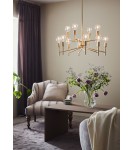 Modern chandeliers - Markslojd REGENT Pendant 12L Painted Gold 108106 - product 2