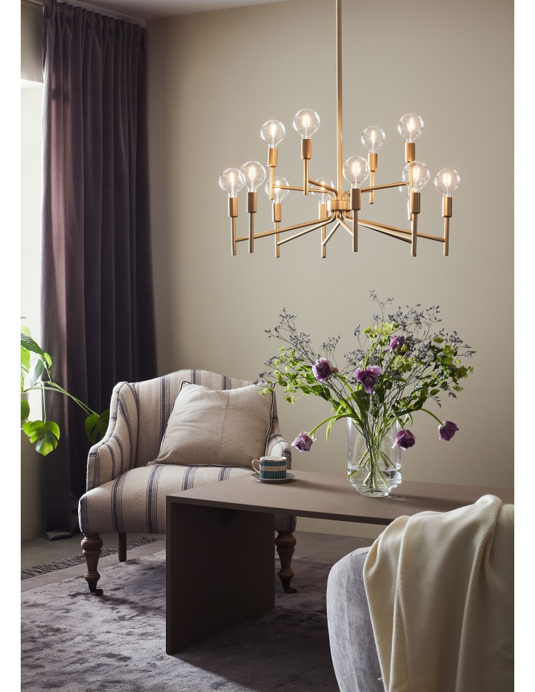 Modern chandeliers - Markslojd REGENT Pendant 12L Painted Gold 108106 - product kolory-swiatla.pl 2