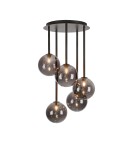 Scandinavian style ceiling lamps - Markslojd UNIVERSE Ceiling 5L Black/Smoked 108111 - product 1