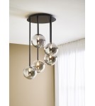 Scandinavian style ceiling lamps - Markslojd UNIVERSE Ceiling 5L Black/Smoked 108111 - product 2