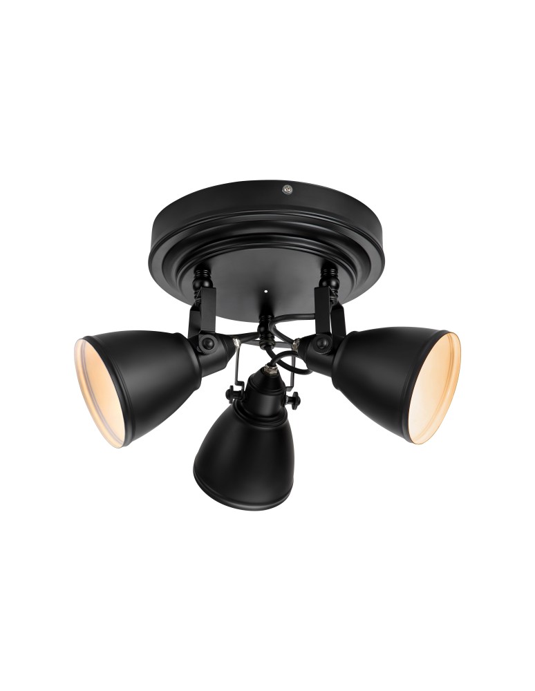 Bathroom ceiling lamps - Markslojd FJÄLLBACKA Ceiling 3L Black IP44 108081 - product kolory-swiatla.pl 1