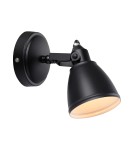 Scandinavian style wall lamps - Markslojd FJÄLLBACKA Wall lamp 1L Black IP44 108082 - product 1