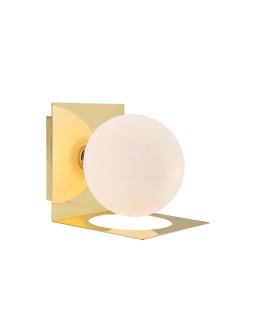 Markslojd ZENIT Wall lamp 1L IP44 Brass/Milk 108085