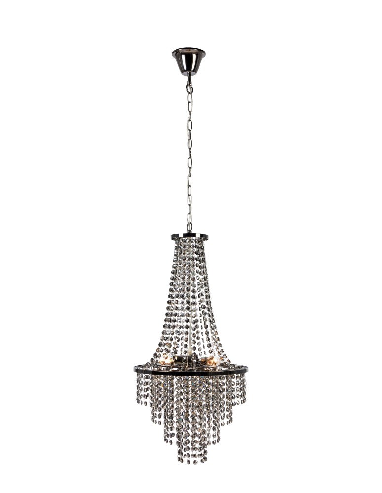 Glamour chandeliers - Markslojd ALLINGTON Pendant 3L Black/Black Chrome 108124 - product kolory-swiatla.pl 1