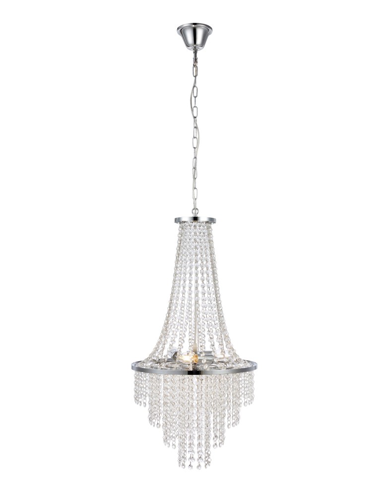 Glamour chandeliers - Markslojd ALLINGTON Pendant 3L Transparent/Chrome 108125 - product kolory-swiatla.pl 1