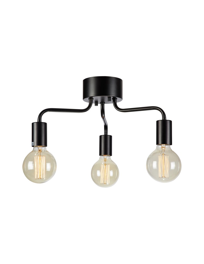 Scandinavian style ceiling lamps - Markslojd AVERY Ceiling 3L Black 108102 - product kolory-swiatla.pl 1