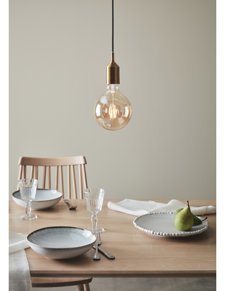 Pendant lamps bulbs - Markslojd BRONX Pendant 1L Brown 108098 - product kolory-swiatla.pl 2