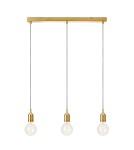 Triple pendant lamps - Markslojd BRONX Pendant 3L Straight Brown 108097 - product 1