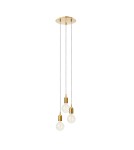 Triple pendant lamps - Markslojd BRONX Pendant 3L Round Brown 108099 - product 1