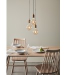 Triple pendant lamps - Markslojd BRONX Pendant 3L Round Brown 108099 - product 2