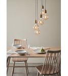 Pendant lamps bulbs - Markslojd BRONX Pendant 5L Round Brown 108100 - product 2