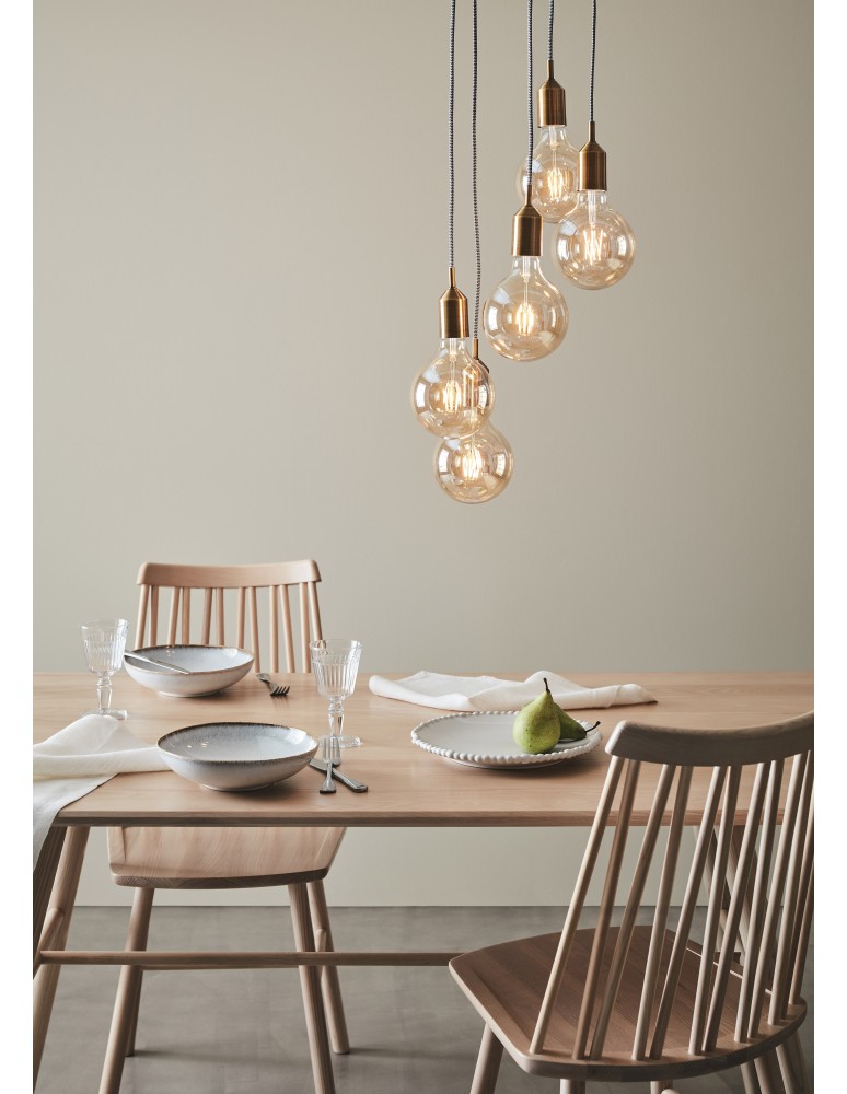 Pendant lamps bulbs - Markslojd BRONX Pendant 5L Round Brown 108100 - product kolory-swiatla.pl 2