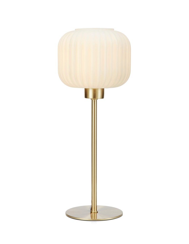 Scandinavian style table lamps - Markslojd SOBER Table Small 1L Brass/White 108120 - product kolory-swiatla.pl 1
